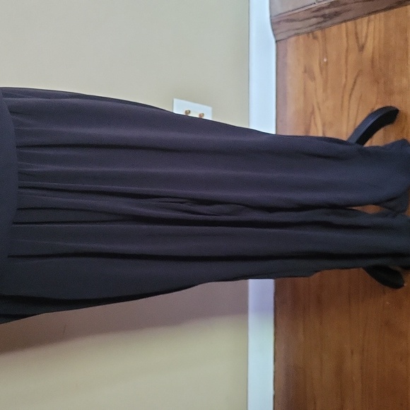 Bar III Black V-Neck Jumpsuit with Tapered Fit - Picture 6 of 11